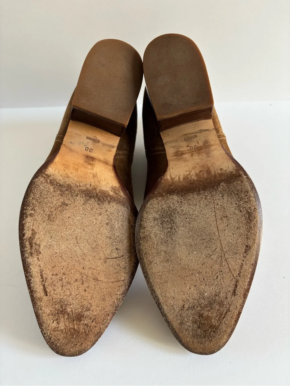 Alexander Wang Kori Suede Lift Heel Oxford Booties Brown Size 38 US8